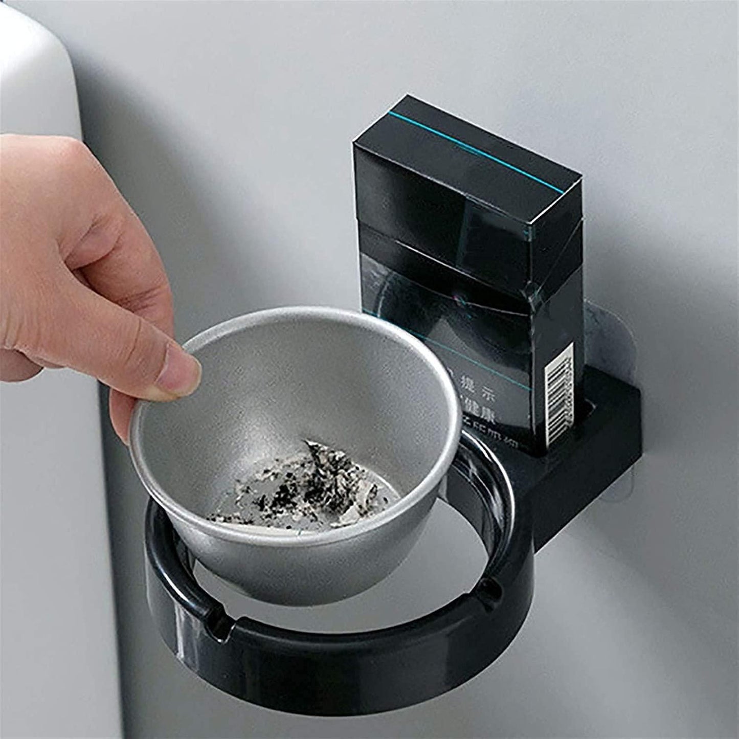 🚬🔥 Premium Wall-Mounted Ashtray with Holder - The Smoker's Ultimate Convenience! 🔥🚬