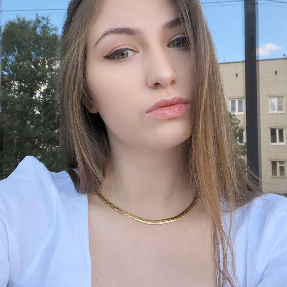 Unisex Golden Snake Chain