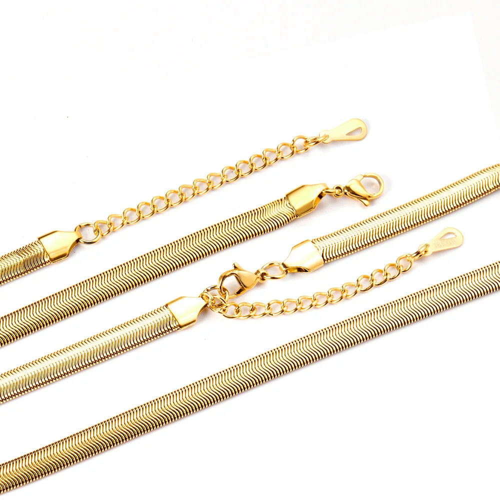 Unisex Golden Snake Chain