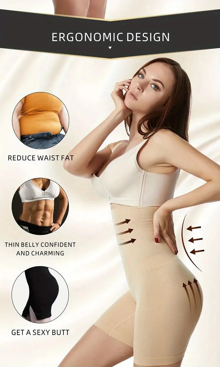 4-in-1 Shaper - Quick Slim Shape Wear Tummy, Back, Thighs, Hips - Black/Efffective Seamless Tummy Tucker
