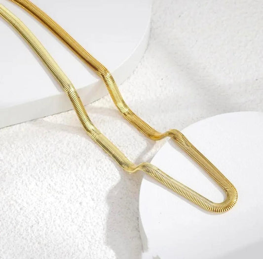 Unisex Golden Snake Chain