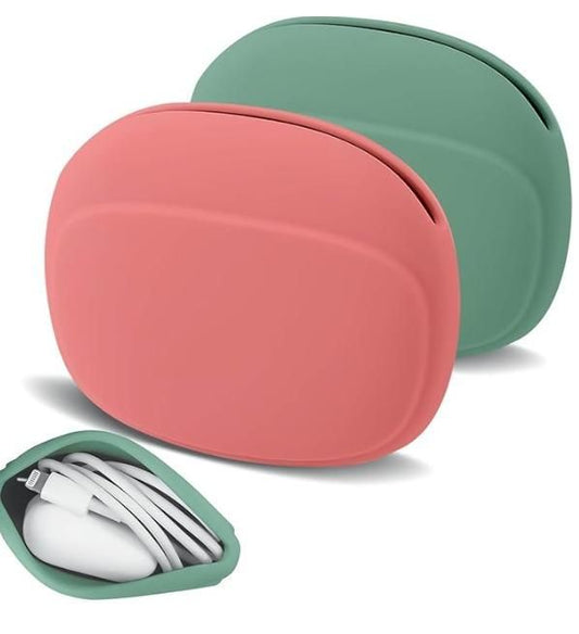 Silicone Headphone Organizer-Data Cable Storage Case-Mini Key Box-Portable Wired Headphone Organizer